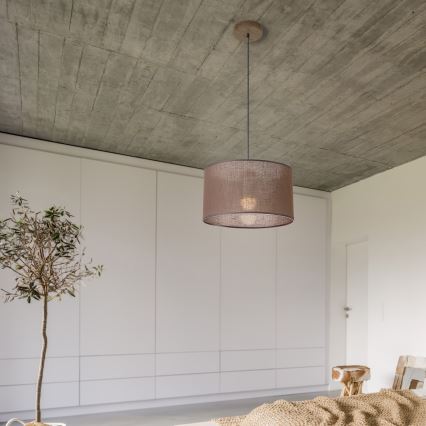 Brilagi - LED Pakabinamas šviestuvas ant laido ANTHONY 1xE27/60W/230V ąžuolo riešutas/ruda