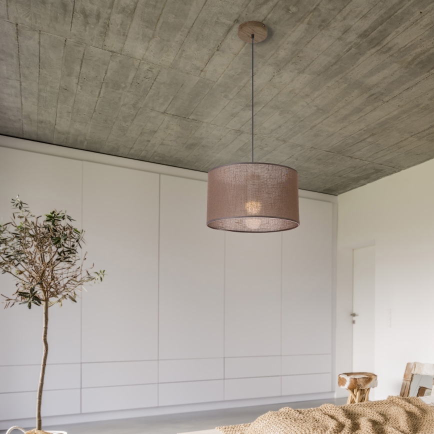 Brilagi - LED Pakabinamas šviestuvas ant laido ANTHONY 1xE27/60W/230V ąžuolo riešutas/ruda