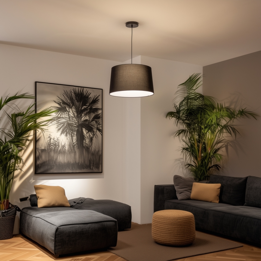 Brilagi - LED pakabinamas šviestuvas CERIA ant laido 1xE27/40W/230V, skersmuo 45 cm, juodas