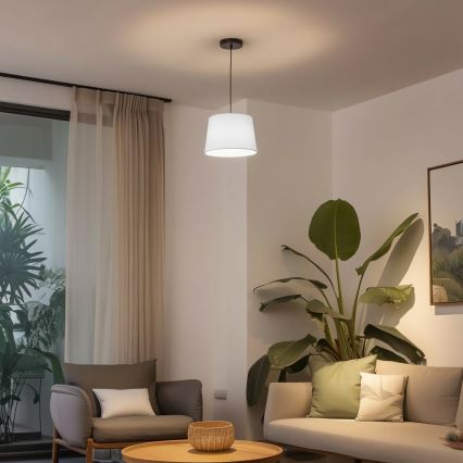 Brilagi - LED pakabinamas šviestuvas CERIA ant laido, 1xE27/40W/230V, Ø 30 cm, baltas