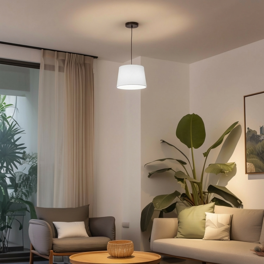 Brilagi - LED pakabinamas šviestuvas CERIA ant laido, 1xE27/40W/230V, Ø 30 cm, baltas