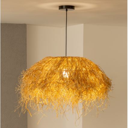 Brilagi - LED pakabinamas šviestuvas CERIA BOHO 1xE27/40W/230V, Ø 60 cm, rafija