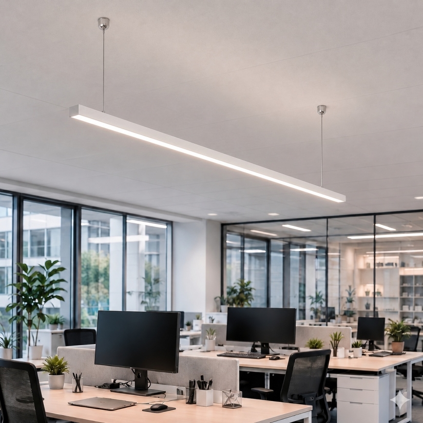 Brilagi - Pakabinamas LED šviestuvas FULLDAY LED/30/40/50W/230V 2700/4000/6000K 150 cm baltas