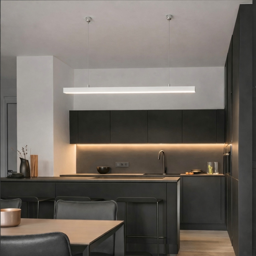 Brilagi - Pakabinamas LED šviestuvas FULLDAY LED/30/40/50W/230V 2700/4000/6000K 150 cm baltas