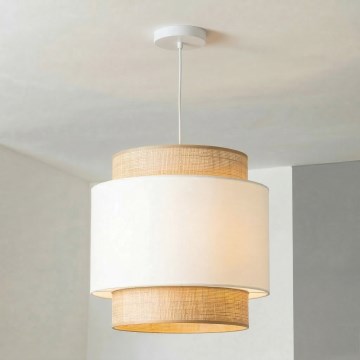 Brilagi - LED pakabinamas šviestuvas su laidu CERIA 1xE27/40W/230V Ø 40 cm smėlio/balta