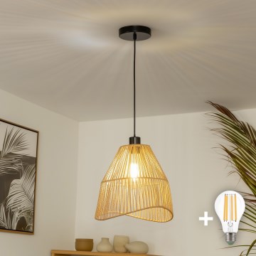 Brilagi - LED pakabinamas šviestuvas su laidu CERIA BOHO 1xE27/40W/230V skersmuo 30 cm rudas