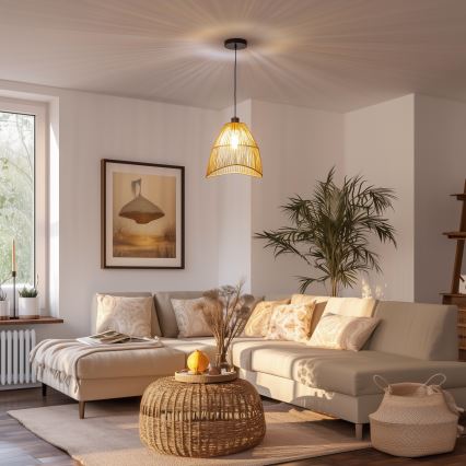 Brilagi - LED pakabinamas šviestuvas su laidu CERIA BOHO 1xE27/40W/230V skersmuo 30 cm rudas