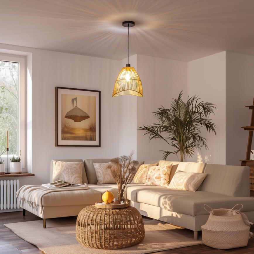 Brilagi - LED pakabinamas šviestuvas su laidu CERIA BOHO 1xE27/40W/230V skersmuo 30 cm rudas