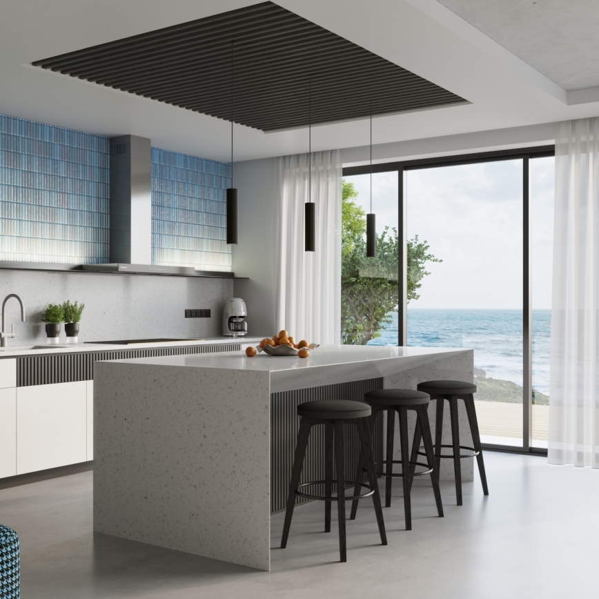 Brilagi - LED pakabinamas šviestuvas su laidu CRESTO 1xGU10/10W/230V juodas