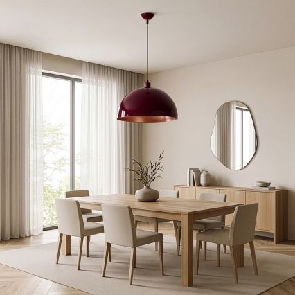 BRILAGI - LED pakabinamas šviestuvas su laidu METALO 1xE27/40W/230V skersmuo 40 cm bordo/varinis