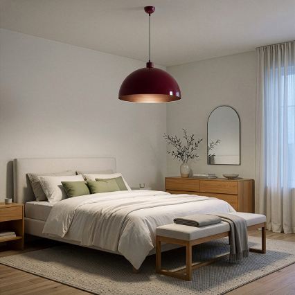 BRILAGI - LED pakabinamas šviestuvas su laidu METALO 1xE27/40W/230V skersmuo 40 cm bordo/varinis