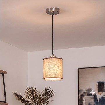 Brilagi - LED pakabinamas šviestuvas su laidu NUBILA 1xE27/60W/230V skersmuo 14 cm juoda/ruda