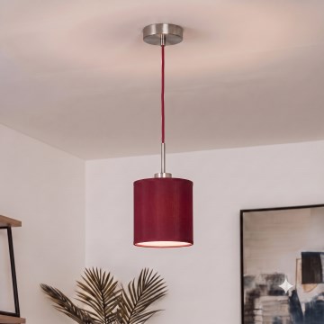 Brilagi - LED pakabinamas šviestuvas su laidu NUBILA 1xE27/60W/230V Ø 14 cm pompejinė raudona