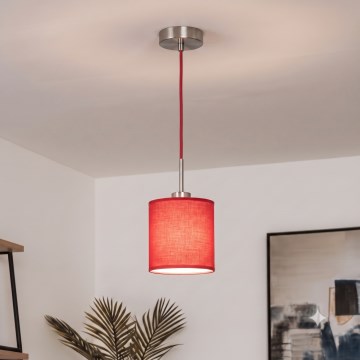 Brilagi - LED pakabinamas šviestuvas su laidu NUBILA 1xE27/60W/230V Ø 14 cm raudona