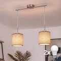 Brilagi - LED pakabinamas šviestuvas su laidu NUBILA 2xE27/60W/230V rudas