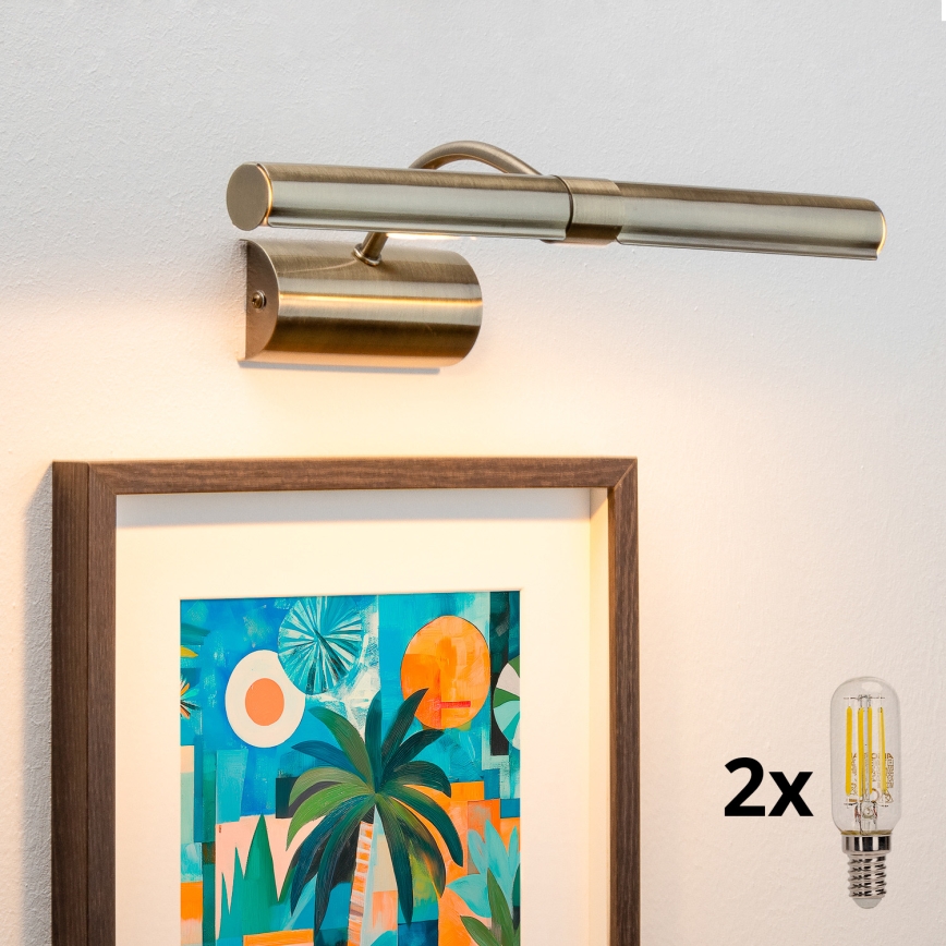 Brilagi - LED paveiklo šviestuvas DANAE 2xE14/4W/230V 3000K bronza