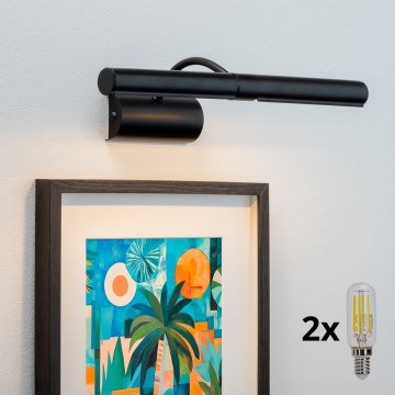 Brilagi - LED paveiklo šviestuvas DANAE 2xE14/4W/230V 3000K juoda