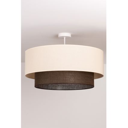 Brilagi - LED paviršinė liustra BOHO STYLE 3xE27/15W/230V, skersmuo 60 cm, kreminė/ruda