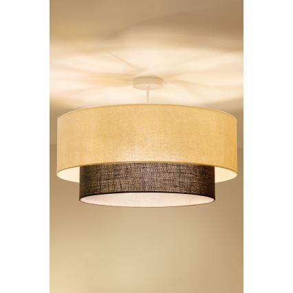 Brilagi - LED paviršinė liustra BOHO STYLE 3xE27/15W/230V, skersmuo 60 cm, kreminė/ruda