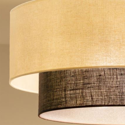 Brilagi - LED paviršinė liustra BOHO STYLE 3xE27/15W/230V, skersmuo 60 cm, kreminė/ruda