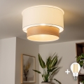 Brilagi - LED paviršinė liustra CERIA 1xE27/40W/230V Ø 50 cm balta/smėlinė