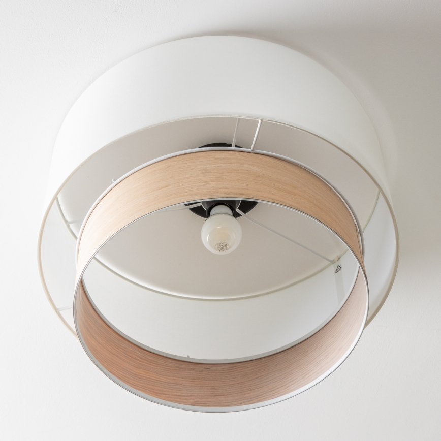 Brilagi - LED paviršinė liustra CERIA 1xE27/40W/230V Ø 50 cm balta/smėlinė