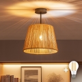 BRILAGI - LED paviršinė liustra CERIA BOHO 1xE27/60W/230V skersmuo 28 cm juoda/ruda