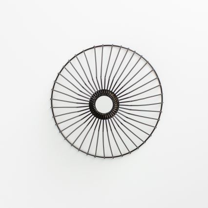 Brilagi - LED paviršinė liustra CERIA WIRE 1xE27/40W/230V skersmuo 30 cm juoda/ąžuolas