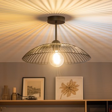 Brilagi - LED paviršinė liustra CERIA WIRE 1xE27/60W/230V skersmuo 38 cm juoda