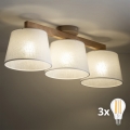 BRILAGI - LED paviršinė liustra LATTE SABIA 3xE27/15W/230V pušis/balta