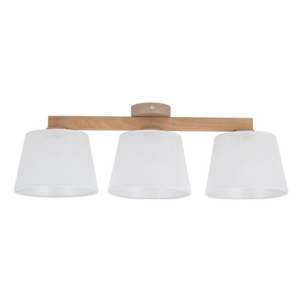 BRILAGI - LED paviršinė liustra LATTE SABIA 3xE27/15W/230V pušis/balta
