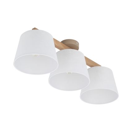 BRILAGI - LED paviršinė liustra LATTE SABIA 3xE27/15W/230V pušis/balta