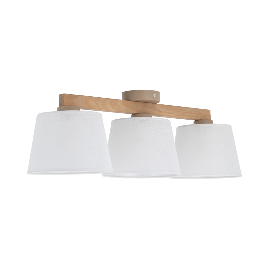 BRILAGI - LED paviršinė liustra LATTE SABIA 3xE27/15W/230V pušis/balta