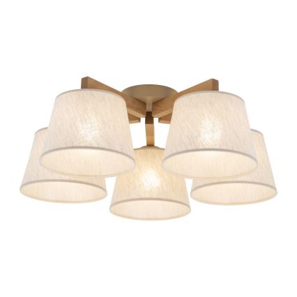 BRILAGI - LED Paviršinė liustra LATTE SABIA 5xE27/15W/230V pušis/kreminė
