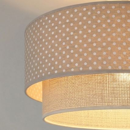 Brilagi - LED lubinis šviestuvas BOHO BOBO 1xE27/60W/230V, skersmuo 40 cm, su taškeliais, smėlinė/kreminė