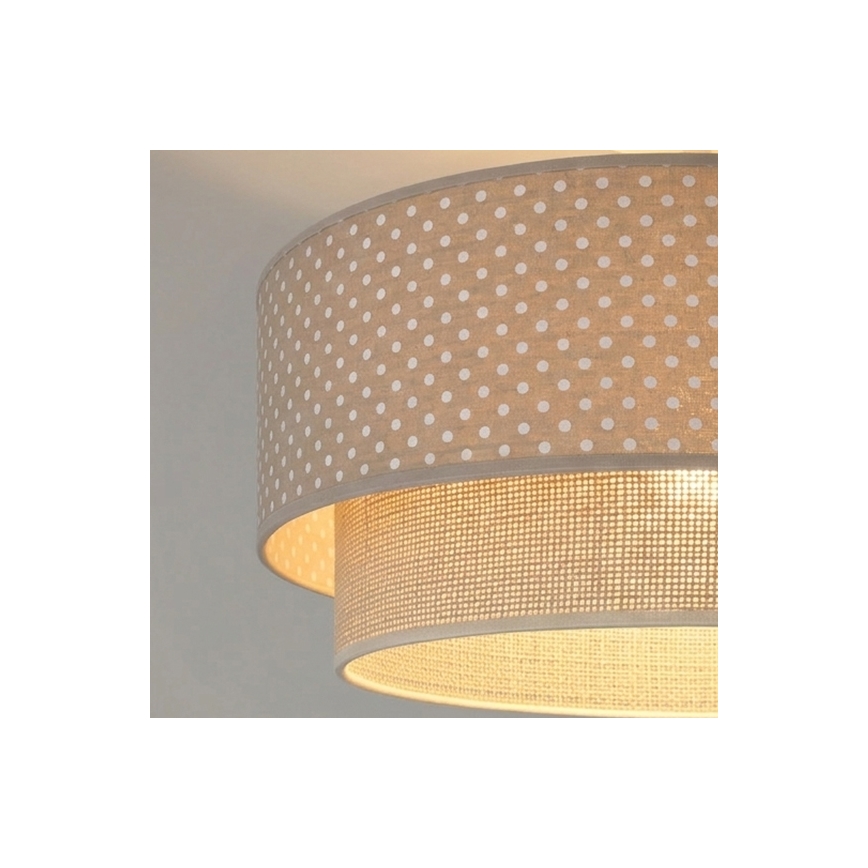 Brilagi - LED lubinis šviestuvas BOHO BOBO 1xE27/60W/230V, skersmuo 40 cm, su taškeliais, smėlinė/kreminė