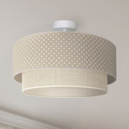 Brilagi - LED lubinis šviestuvas BOHO BOBO 1xE27/60W/230V, skersmuo 40 cm, su taškeliais, smėlinė/kreminė