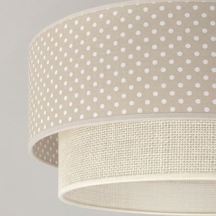 Brilagi - LED lubinis šviestuvas BOHO BOBO 1xE27/60W/230V, skersmuo 40 cm, su taškeliais, smėlinė/kreminė