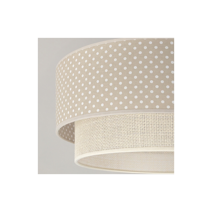 Brilagi - LED lubinis šviestuvas BOHO BOBO 1xE27/60W/230V, skersmuo 40 cm, su taškeliais, smėlinė/kreminė