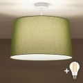 Brilagi - LED paviršinis lubinis šviestuvas CERIA 1xE27/60W/230V skersmuo 45 cm balta/žalia