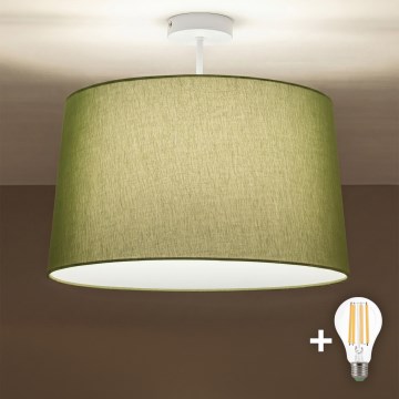 Brilagi - LED paviršinis lubinis šviestuvas CERIA 1xE27/60W/230V skersmuo 45 cm balta/žalia