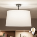 Brilagi - LED paviršinis lubinis šviestuvas CERIA 1xE27/60W/230V Ø 45 cm juoda/balta