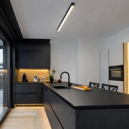 Brilagi - LED paviršinis lubinis šviestuvas FULLDAY LED/20/30/40W/230V 2700/4000/6000K 120 cm juodas