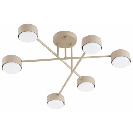 Brilagi - LED paviršinis lubinis šviestuvas MONO 6xGX53/12W/230V smėlio spalvos