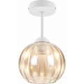BRILAGI - LED paviršinis lubinis šviestuvas RETRO GLASS 1xE27/60W/230V Ø 18 cm balta/dūminė smėlinė