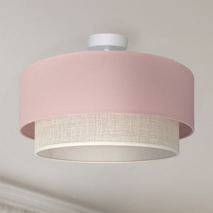 Brilagi - LED paviršinis lubų šviestuvas BOHO BOBO 1xE27/10W/230V Ø 40 cm rožinė/kreminė