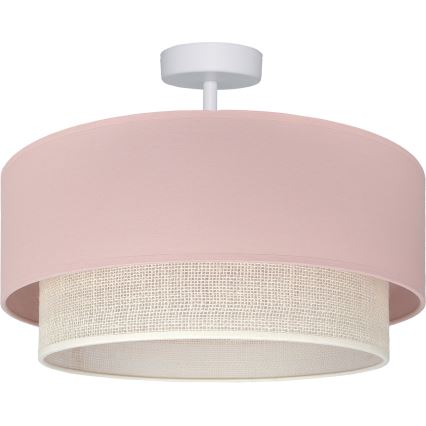 Brilagi - LED paviršinis lubų šviestuvas BOHO BOBO 1xE27/60W/230V Ø 40 cm rožinė/kreminė