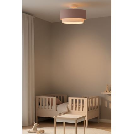 Brilagi - LED paviršinis lubų šviestuvas BOHO BOBO 1xE27/60W/230V Ø 40 cm rožinė/kreminė