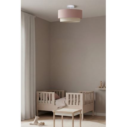 Brilagi - LED paviršinis lubų šviestuvas BOHO BOBO 1xE27/60W/230V Ø 40 cm rožinė/kreminė