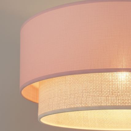 Brilagi - LED paviršinis lubų šviestuvas BOHO BOBO 1xE27/60W/230V Ø 40 cm rožinė/kreminė